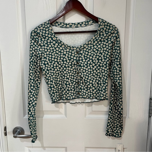 Wallflower green with yellow floral print size medium - Picture 2 of 8